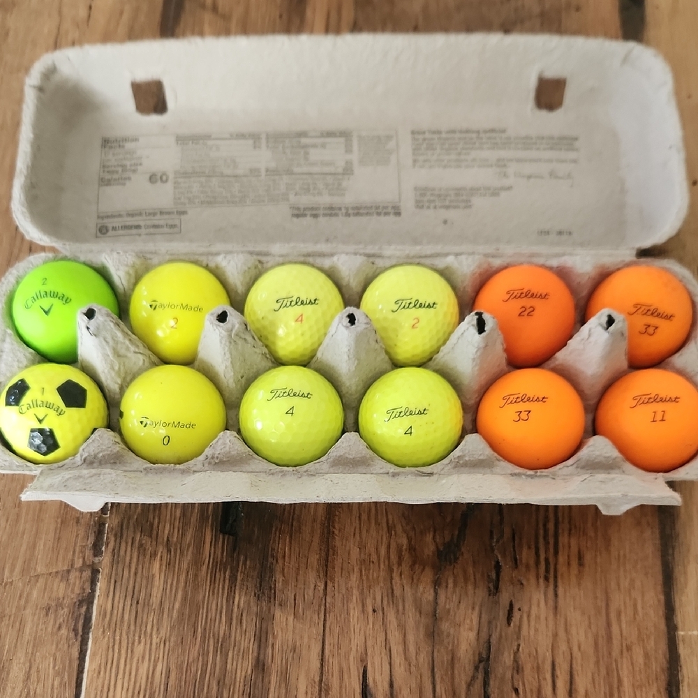 Golf Balls - EUC Assorted Golf Balls - Yellow and Orange